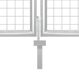 Mesh Garden Gate Silver 400x125 cm Galvanised Steel 154555