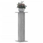 Plant Stands 2 pcs Grey Sonoma 30x30x95 cm Engineered Wood 3307878
