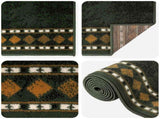 Runner Rug FLORNES Woven Green 80 x 400 cm PP 7 mm 42057287