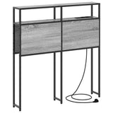Storage Headboard with Shelf Grey sonoma 90 cm Engineered wood 859733