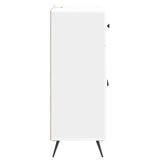 Sideboard High Gloss White 66 x 34.5 x 90 cm Engineered Wood 895559