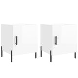 Bedside Cabinets 2 pcs High Gloss White 40x40x50 cm Engineered Wood 827585