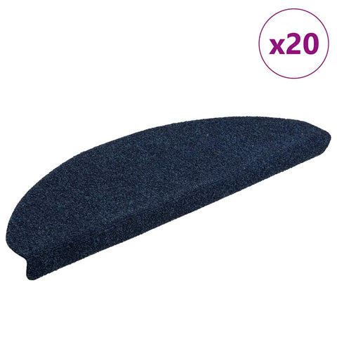 ZNTS Stair Mats Self-adhesive 20 pcs Navy 65x21x4 cm 3365653