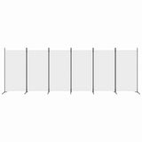 6-Panel Room Divider White 520x180 cm Fabric 350270
