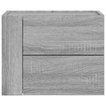 ZNTS Wall-mounted Bedside Cabinet Grey Sonoma 45x30x35 cm 848335