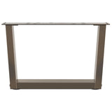 Coffee Table Legs V-Shape 2 pcs Natural Steel 60x cm Steel 4012615