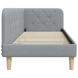 Corner Bed Frame with Headboard Light Grey 80 x 200 cm Fabric 42016553