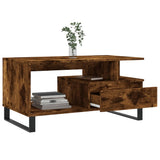 ZNTS Coffee Table Smoked Oak 90x49x45 cm Engineered Wood 831033