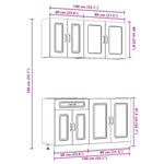 ZNTS 4 Piece Kitchen Cabinet Set Kalmar White Engineered Wood 3314851