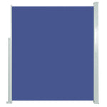 Patio Retractable Side Awning 100x500 cm Blue 48384