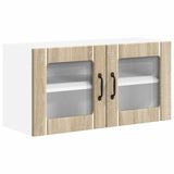 Wall Glass Cabinet LUCCA Sonoma Oak 80 x 31 x 40 cm 884947