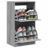 Shoe Cabinet with 2 Flip-Drawers Grey Sonoma 60x42x108 cm 3214390