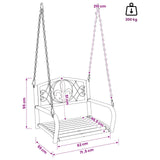 Swing Bench Steel 71.5 x 59 x 55 cm Antique White 42038693