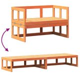 Garden Sofa Bench Extendable Wax Brown Solid Wood Pine 844659