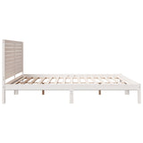 Extra Long Bed Frame without Mattress White 200x210 cm Solid Wood 3309306