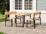 3 Piece Folding Beer Table Set Solid Wood Fir 363112