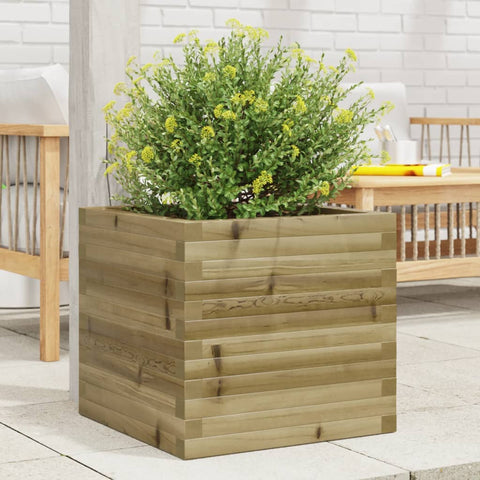 ZNTS Garden Planter 50x50x46 cm Impregnated Wood Pine 3282408