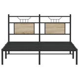 Bed Frame without Mattress Sonoma Oak 140x190 cm Engineered Wood 4106792