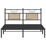 Bed Frame without Mattress Sonoma Oak 150x200 cm King Size Engineered Wood 4106794