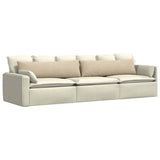 Sofa Pillows 2 pcs Cream 145 x 40 cm Fabric 42013858
