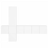5 Piece TV Wall Units White Engineered Wood 3216457