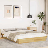 Bed Frame without Mattress 150x200 cm King Size Solid Wood Oak 3315732