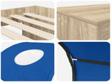 Bed with Tunnel 3 pcs Artisian Oak and Blue Engineered Wood 3423517
