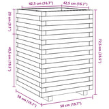 ZNTS Garden Planter 50x50x72.5 cm Impregnated Wood Pine 3282578