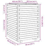 Garden Planter 50x50x72.5 cm Impregnated Wood Pine 3282578