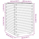 Garden Planter 50x50x72.5 cm Impregnated Wood Pine 3282578
