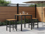 Garden Bar Table Natural and Black 60 x 60.5 x 105 cm 901331