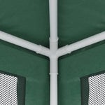 ZNTS Party Tent with 4 Mesh Sidewalls Green 2.5x2.5 m HDPE 319223