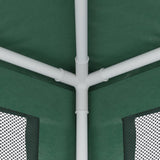 ZNTS Party Tent with 4 Mesh Sidewalls Green 2.5x2.5 m HDPE 319223