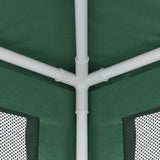 Party Tent with 10 Mesh Sidewalls Green 3x12 m HDPE 319248