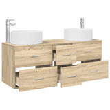 Bathroom Furniture Set 3 pcs Sonoma Oak 49.5 x 44.5 x 65.5 cm 3405957