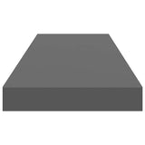 323795 Floating Wall Shelves 4 pcs High Gloss Grey 80x23,5x3,8 cm MDF
