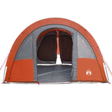 Camping Tent Tunnel 4-Person Grey and Orange Waterproof 94402