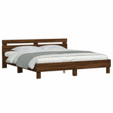 Bed Frame Brown Oak Engineered Wood Super King Bed Frame 3207531