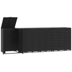 Wheelie Bin Storage for 5 Bins Black 345x79x117 cm Steel 3279980