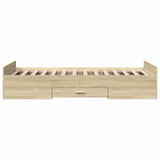 Bed Frame with Drawers without Mattress Sonoma Oak 90x200 cm 3280337