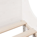 Bed Frame without Mattress White 90x190 cm Single Solid Wood Pine 850750