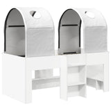Bed with Tunnel 4 pcs White Engineered Wood 3423491