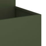 Garden Planter Olive green 80 x 80 x 60 cm Steel 865858