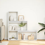 Room Divider Bookcase 3-Tier White 123x29x123 cm Engineered Wood 857985