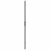 Walk-In Shower Wall Folding Black 70 x 6.5 x 190 cm 42017963