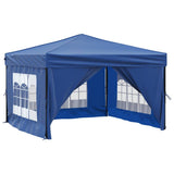 Folding Party Tent with Sidewalls Blue 3x3 m 93521