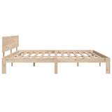 Bed Frame without Mattress Solid Wood Pine 200x200cm 810515