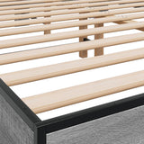 Bed Frame without Mattress Grey Sonoma 150x200 cm King Size 3280235