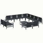 Garden Sofa Set Anthracite Steel 3379035