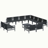 Garden Sofa Set Anthracite Steel 3379035